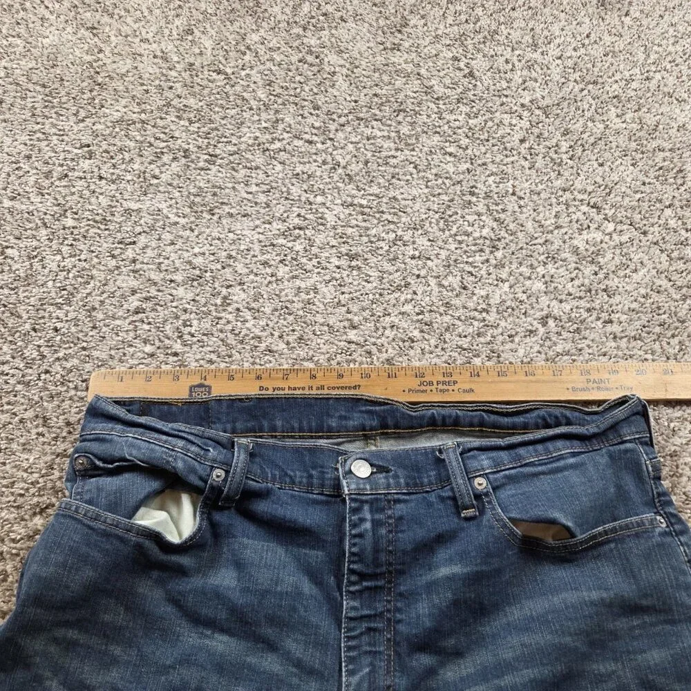 Levi's 559 Jeans Mens 40x30.5 40x32 Dark Wash Relaxed Straight Leg Marks*